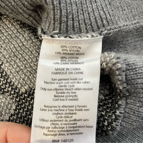 Stella & Dot Merino Wool Blend Leopard Print Sweater Crewneck Size Small - Picture 10 of 11